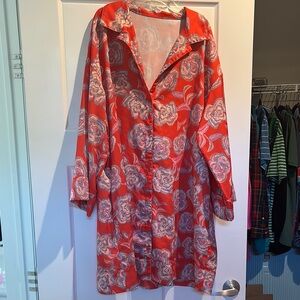 Floral Orange Mini Dress